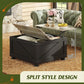 31.5" Farmhouse Lift-Top Coffee Table with Hidden Storage, Square Flip-Top Center Table for Living Room