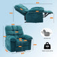 Oversized Manual Recliner Chair, 300 lb Capacity Fabric Single Sofa with Liftable Footrest, Side Pocket & 155° Reclining Backrest