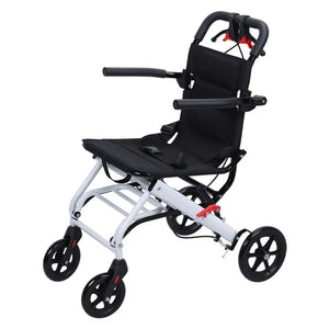 Portable Foldable Transport Wheelchair – Lightweight Travel Chair for Adults & Seniors, 180 lbs Capacity