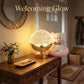 Crystal Table Lamp, Touch Control, Dimmable with 3 Light Colors, 500mAh Battery, Portable Bedside Night Light