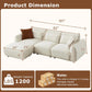 L-Shaped Modular Sectional Sofa – Convertible Cloud Couch with Removable Ottoman for Small Living Room & Apartment