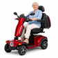 4-Wheel Heavy Duty Mobility Scooter for Adults, Full Suspension, Pneumatic Tires, Swivel Seat, Bluetooth, Keyless Start, USB Charging