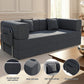 78.7-Inch Convertible Sleeper Sofa Bed – Modular Corduroy Foldable Futon Loveseat with Removable Armrests & Backrest, No-Tool Assembly