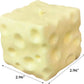 7cm Square Cheese Squishy Shell, 1-Piece Unfilled TPR DIY Squeeze Toy for Teens