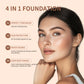 2-Piece 4-in-1 Color-Changing Foundation Set, Hydrating Concealer Coverage, Waterproof Makeup Base