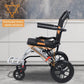 Lightweight Foldable Transport Wheelchair – 15.75" Seat Portable Travel Chair with Handbrakes