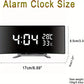 6-Inch Digital Alarm Clock with Curved Large LED Display, Temperature & Humidity Monitor, Snooze Function