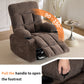 360° Swivel Rocker Recliner Chair – Manual Upholstered Lounge Chair with Cup Holders & Side Pockets for Living Room