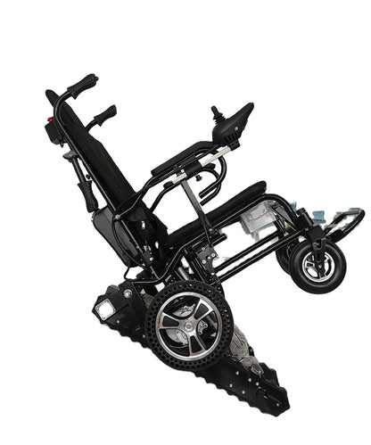 Lightweight Folding Electric Wheelchair for Adults Stair Lift Climbing & Rehabilitation Therapy Supplies