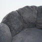 Large Petal Cloud Lounge Chair – Faux Rabbit Fur Upholstered Cozy Wrap-Arm Accent Sofa for Bedroom, Living Room & Gaming