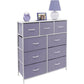 9-Drawer Nightstand Chest, Bedside Storage Dresser & Organizer for Bedroom, Home Office and Living Room