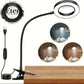 5X LED Magnifying Desk Lamp, USB Powered, 3 Color Modes, 10 Brightness Levels, Flexible Gooseneck with Metal Clamp