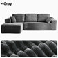 95.7-Inch Oversized L-Shaped Cloud Sectional Sofa with Chaise – Boneless Modular Deep Seat Couch, No Assembly Required