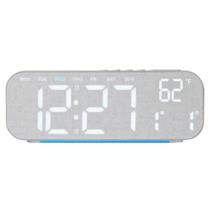 10-Inch 4-Color LED Digital Alarm Clock with Ambient Light, Dual Alarms, Auto Dimming, Timer & USB-C – Bedside Clock