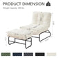 Accent Chair with Ottoman – Adjustable Backrest Upholstered Lounge Chair with Footrest for Living Room & Bedroom