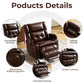 Dual Motor Power Lift Recliner Chair with Massage & Heat – Oversized Lay-Flat Lift Assist Chair with Arm Storage for Seniors