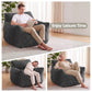 Memory Foam Bean Bag Sofa Chair – Oversized Corduroy Plush Reclining Lounge Chair for Adults, Living Room & Home Theater