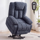 Power Lift Recliner Chair with Massage & Heat, 3-Position Electric Stand Assist Sofa with USB Ports, Cup Holders & Side Pockets