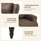 Modern Faux Leather Pushback Recliner Chair, Manual Reclining Armchair for Living Room & Bedroom