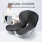 Contoured Ergonomic Lumbar Support Seat Cushion – Soft Pressure Relief Chair Pad with Washable Cover for Office, Home & Long Sitting
