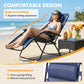 Set of 2 Outdoor Zero Gravity Reclining Chairs – Folding Patio & Camping Lounge Chairs with Cup Holders & Adjustable Pillows