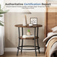 21.85" Round 2-Tier Side Table with Storage Shelf & Metal Frame for Living Room and Bedroom