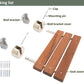 20" Teak Wood Wall-Mounted Folding Shower Seat – Fold-Down Bathroom Bench, 34 × 51 cm