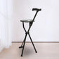 Folding Walking Cane with Seat, 34-Inch Tall Tripod Stool Chair, Lightweight Aluminum Frame, 220 lb Capacity