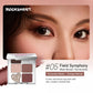 6-Color Eyeshadow Palette, Matte Shimmer & Glitter, Nude Pink Brown & Smoky Black, Highly Pigmented Pressed Powder