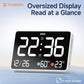 11-Inch LED Digital Alarm Clock with Large Display, Date, Day, Temperature & Humidity, Dual Alarms, Wall & Tabletop