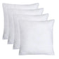 Throw Pillow Inserts, 2-Pack or 4-Pack Square Decorative Couch & Bed Cushion Inserts, 50x50cm / 55x55cm, White
