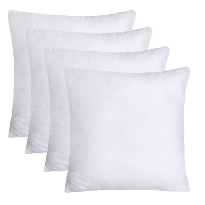 Throw Pillow Inserts, 2-Pack or 4-Pack Square Decorative Couch & Bed Cushion Inserts, 50x50cm / 55x55cm, White