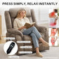 Leather Massage Recliner Chair with Heat – Comfortable Manual Wall-Hugger Reclining Lounge Chair