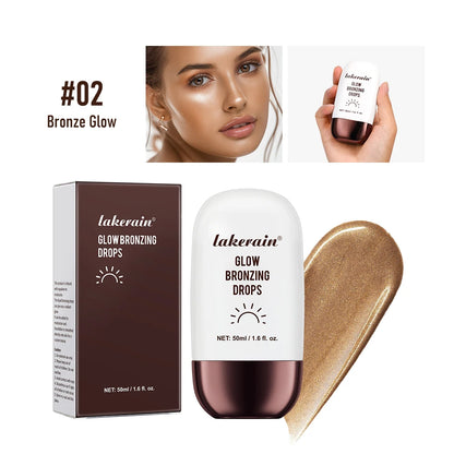 Liquid Bronzing Drops, Blendable Shimmer Bronzer and Face Illuminator, 4 Shades Available