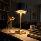 Rechargeable LED Square Table Lamp, Aluminum, 5200mAh Battery, USB-C Charging, Touch Dimming, IP54, Non-Slip Base