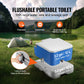 Portable Camping Toilet with Pressurized Flush – Leak-Proof & Odor-Reducing Porta Potty for RV, Travel & Outdoor Use