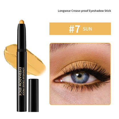 Eyeshadow Pencil Stick, Matte and Shimmer Finishes, Waterproof Long-Lasting Eye Makeup, 10 Colors Available