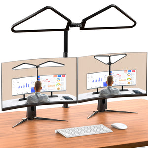 LED Clamp Desk Lamp with Flexible Goosenecks, 4 Color Modes and 5 Brightness Levels for Home Office, Study and Reading