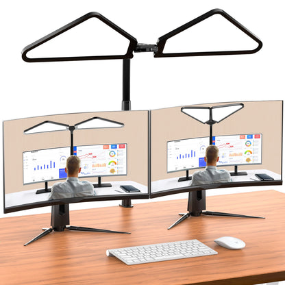 LED Clamp Desk Lamp with Flexible Goosenecks, 4 Color Modes and 5 Brightness Levels for Home Office, Study and Reading