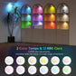 Rechargeable Magnetic RGB LED Night Light, 12 Colors, Remote Control, USB-C, for Cabinets, Bedroom & Hallway