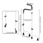 Adjustable Stair Climbing Assist Cane for Seniors, Lightweight Aluminum Walking Aid, Ergonomic Soft Handle, Non-Slip Feet, 300 lb Capacity