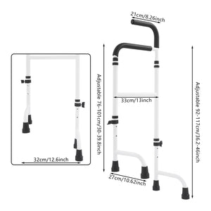 Adjustable Stair Climbing Assist Cane for Seniors, Lightweight Aluminum Walking Aid, Ergonomic Soft Handle, Non-Slip Feet, 300 lb Capacity