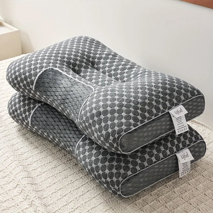 2-Pack Adjustable Ergonomic Neck Pillows, Contoured Support Pillows for All-Season Sleeping Comfort