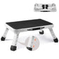 1-Step Adjustable Folding Step Stool, 330 lbs Capacity, Heavy Duty Non-Slip Steel Platform for Home, Bathroom & RV