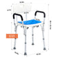 Adjustable Shower Chair with Backrest – Height Adjustable Non-Slip Bath Seat for Seniors, 350 lb Capacity