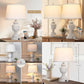 Modern Farmhouse Table Lamps Set of 2 with USB Ports, 3-Way Dimmable Touch Control, Washed Finish Bedside Nightstand Lamps
