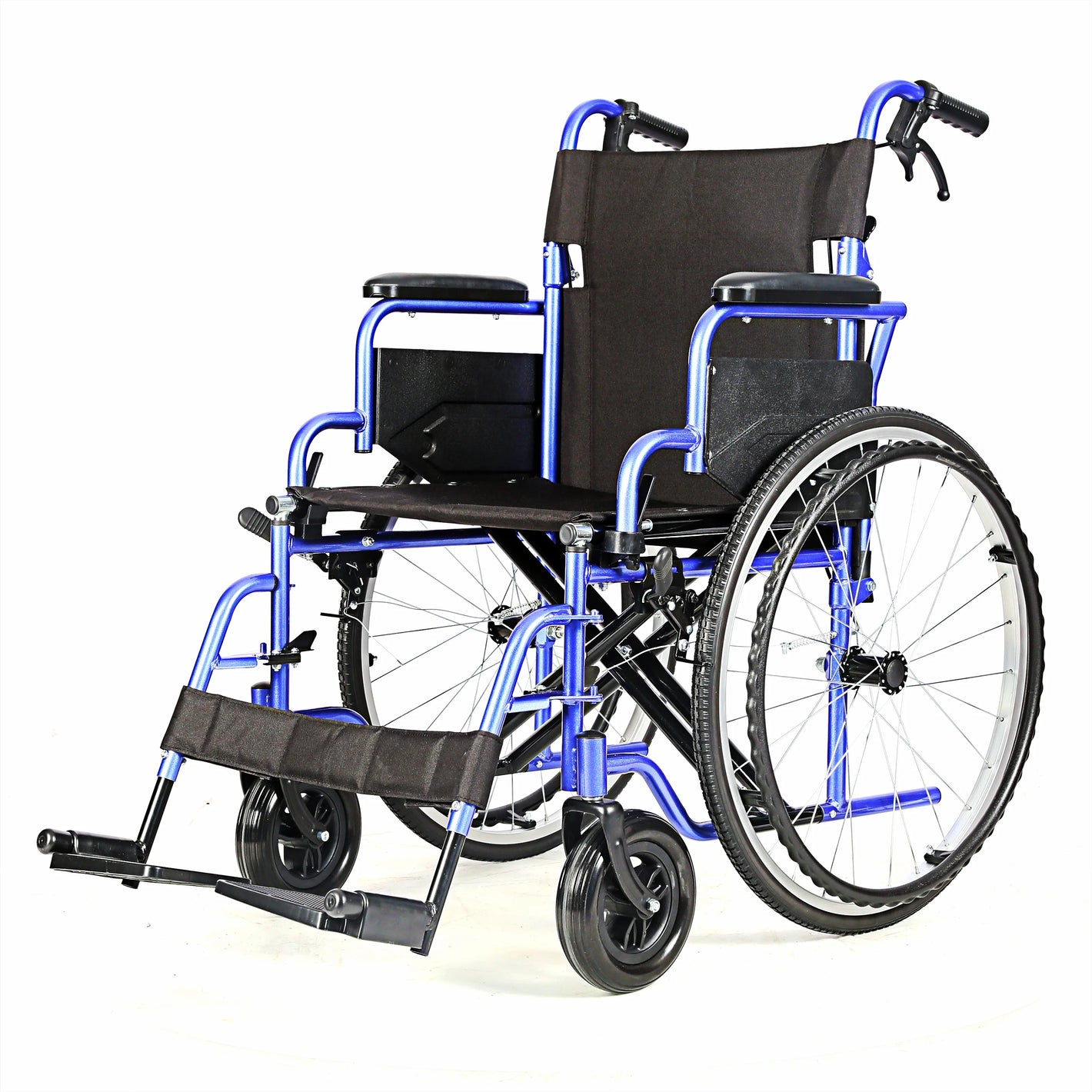 Lightweight Folding Manual Wheelchair with Slope Armrests