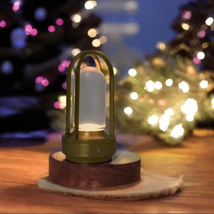 Rechargeable Aluminum Cross Table Lamp, Touch Control, Non-Slip Rubber Base for Bedroom and Dining Room Ambient Lighting