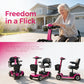 4-Wheel Electric Mobility Scooter for Seniors – Adjustable Comfort Seat, Storage Basket, Multi-Terrain Travel Scooter