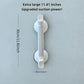 17-Inch No-Drill Bathroom Safety Grab Bar – Anti-Slip Shower Support Handle & Footrest